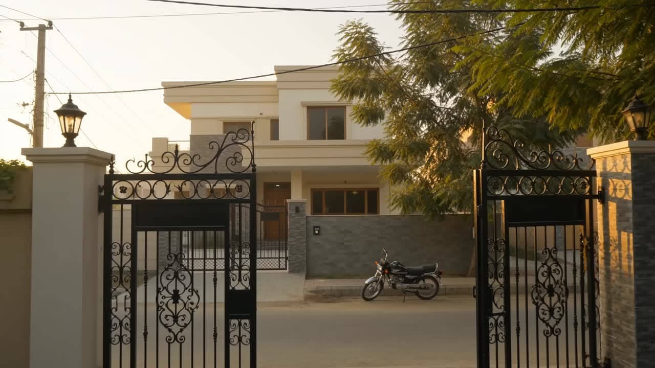 A house on a quiet street in DHA Lahore